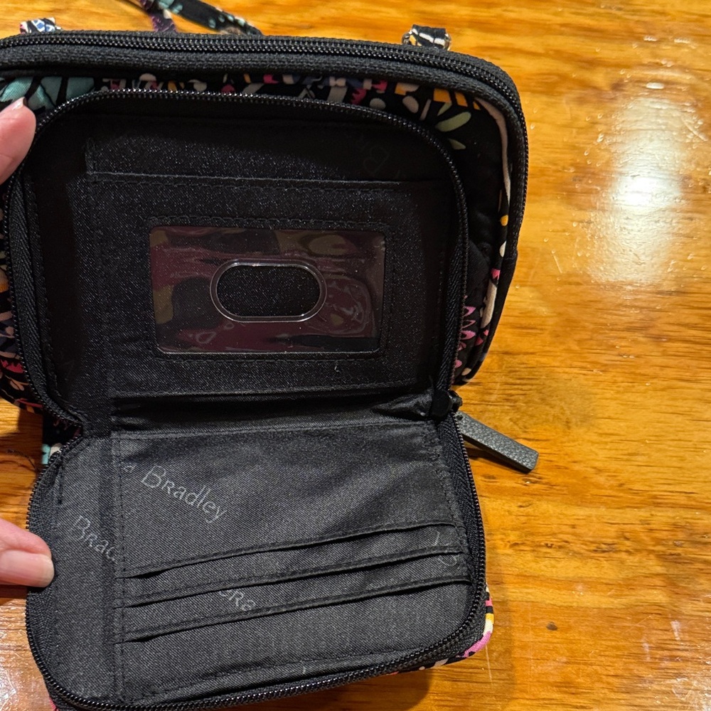 Vera Bradley Black Quilted Paisley Mini Crossbody with Multicolor Accents - Picture 3 of 7